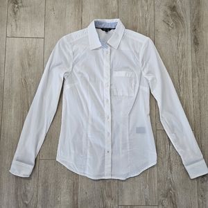 RW&CO. Women's Dress Shirt, White, Size Small